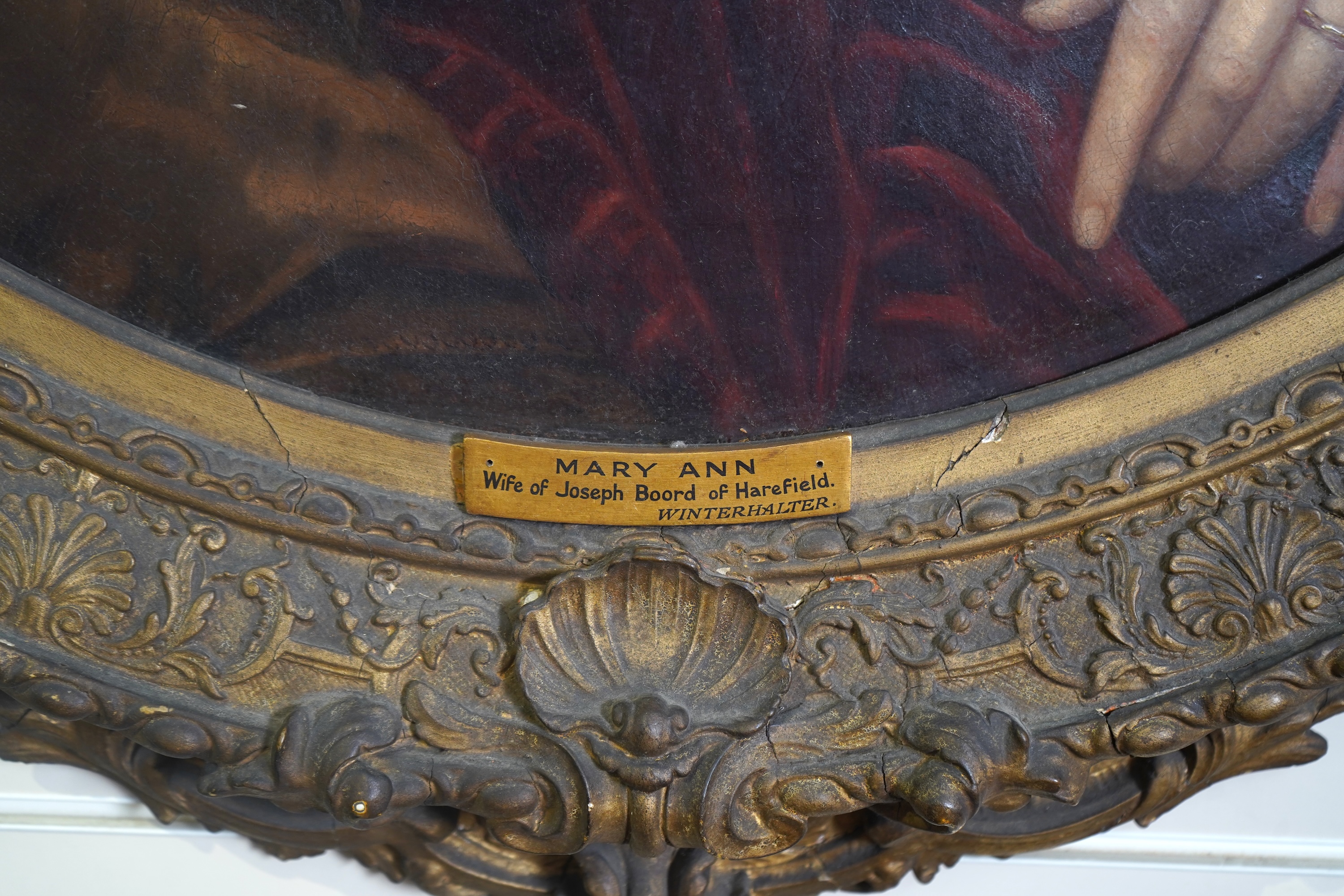 Circle of Franz Xaver Winterhalter, German 1805-1873, 'Mary Ann, Wife of Joseph Boord of Harefield'